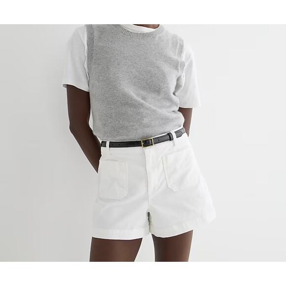 J. Crew Pants - J. Crew New patch-pocket chino short white size 6